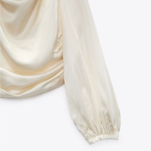Zara DRAPED SATIN EFFECT TOP SPECIAL EDITION - Picture 4 of 12